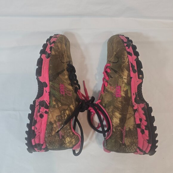 Realtree Mamba Camo Trail Shoes Women Size 8.5 Brown Pink Hiking Outdoor Hunting - Picture 8 of 10